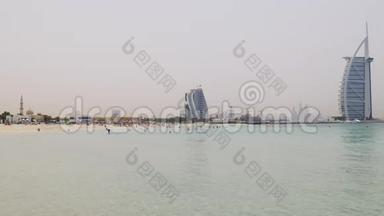 迪拜城市日光海滩生活著<strong>名酒</strong>店4k阿联酋